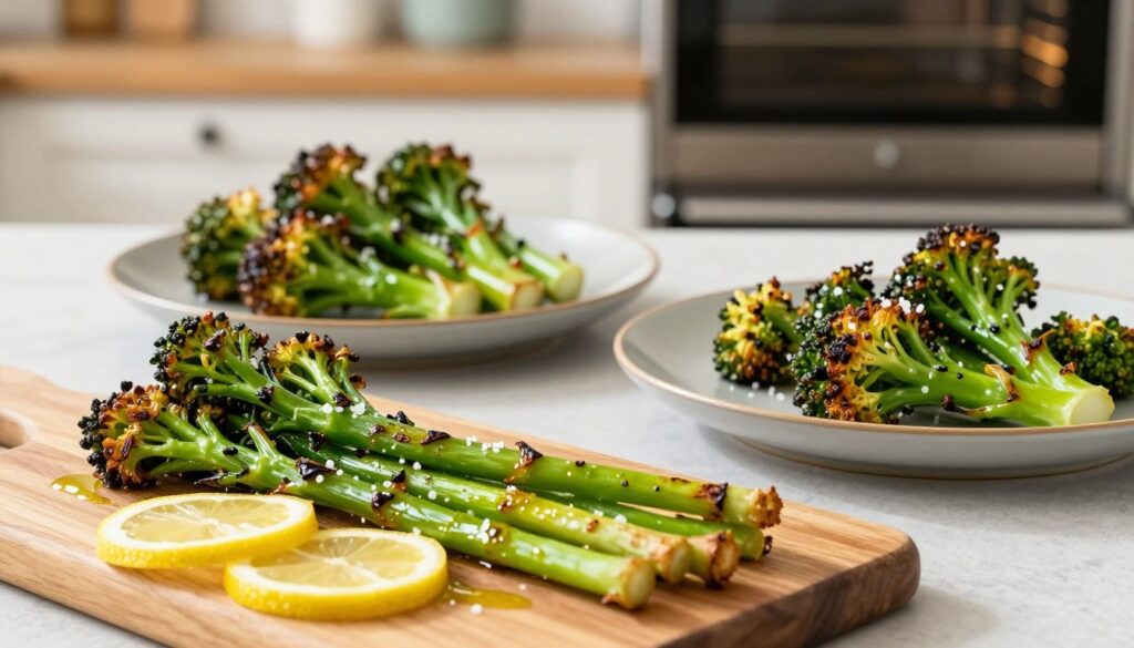 crispy broccolini roasted in oven